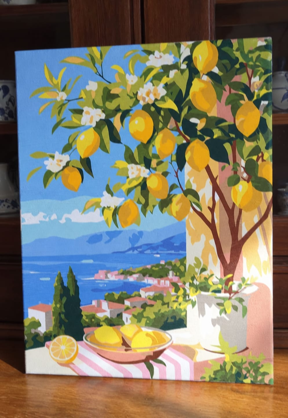Customer photo review of Coffret Peinture par numéros - Citrons d'Été