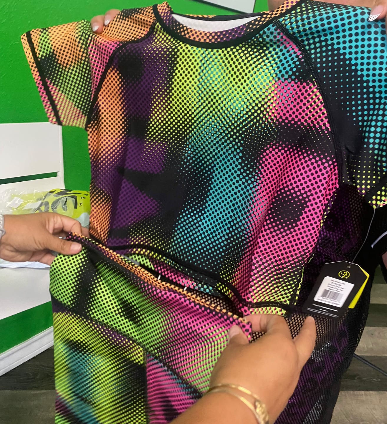 Customer photo review of Electric Feel High Waisted Biker Shorts