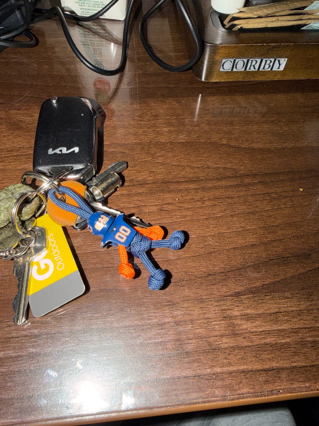 Customer photo review of Chicago Bears Paracord Buddy Keychain