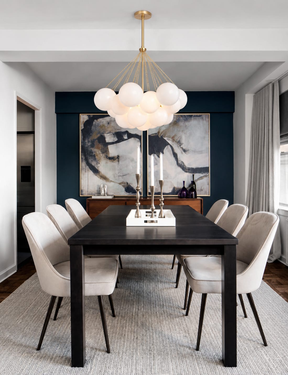 Customer photo review of Floating Orb Constellation Chandelier