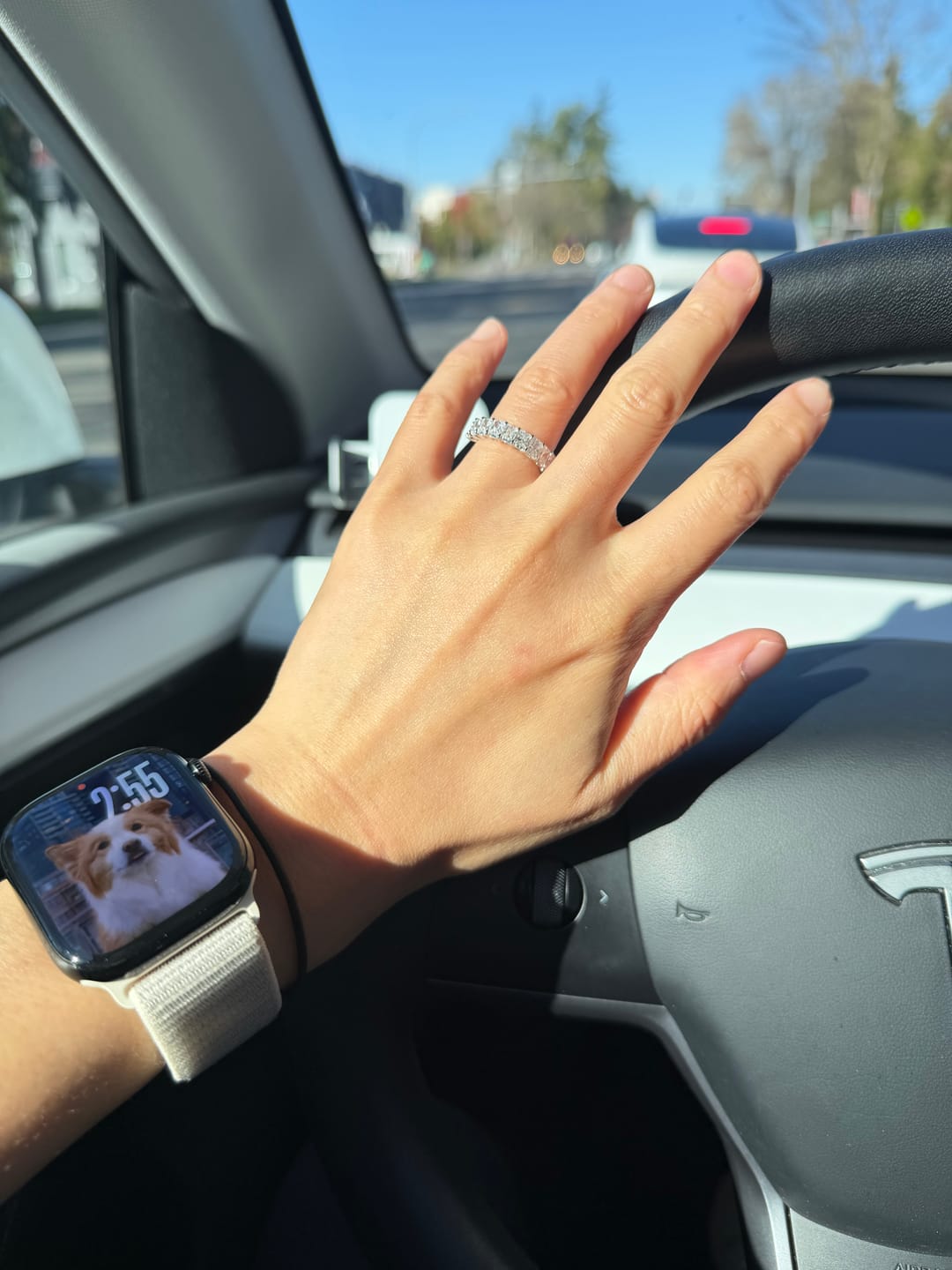 Customer photo review of Deposit/Final Payment leah Custom radiant band 1.8ctw 14k 950/2
