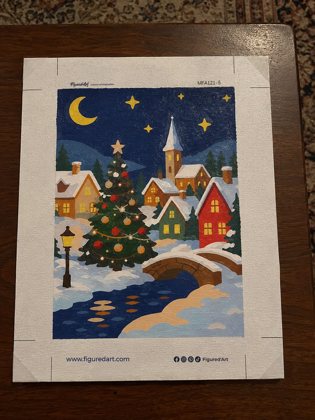 Customer photo review of Mini Peinture par numéros 15x20cm (6 pièces) - Souvenirs de Noël