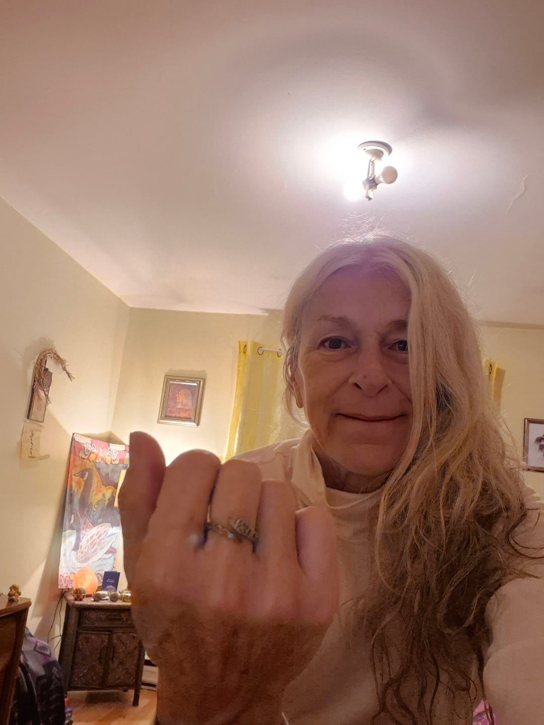 Customer photo review of Tibetan Thokcha Iron Coiled Serpent Open Band Ring