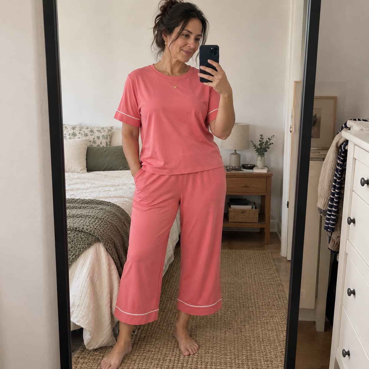 Customer photo review of Camisón Frescor – Rosa palo