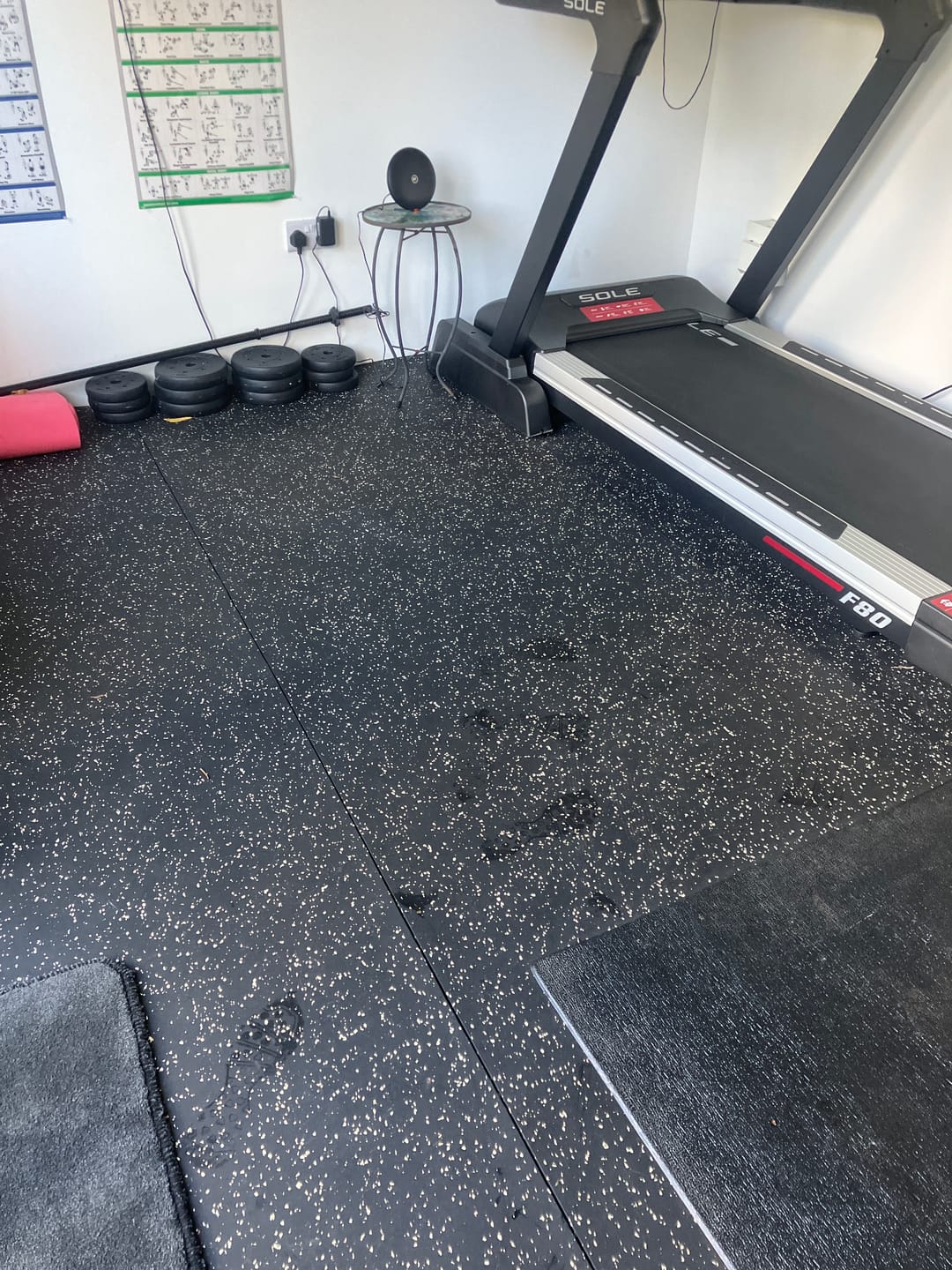 Customer photo review of Gym Rubber Matting Rolls – Heavy-Duty Non-Slip Flooring (Cut to Length)