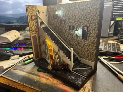 Customer photo review of Cupboard Under The Stairs Book Nook | LKWood