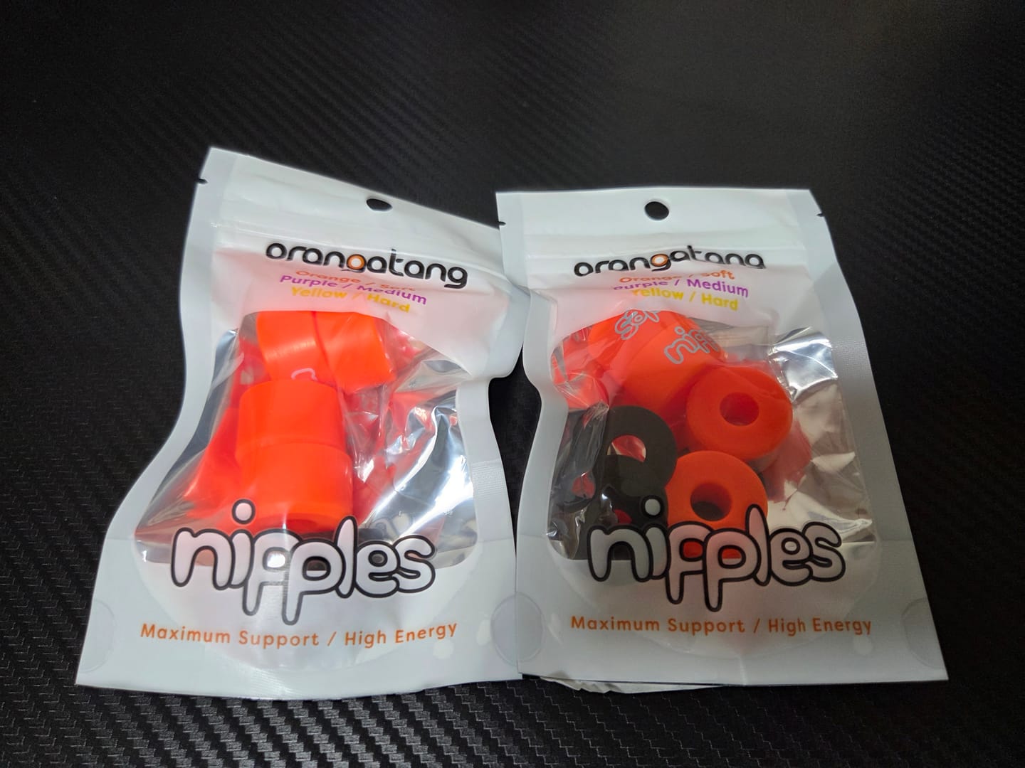Customer photo review of Orangatang Nipples (set of 4)