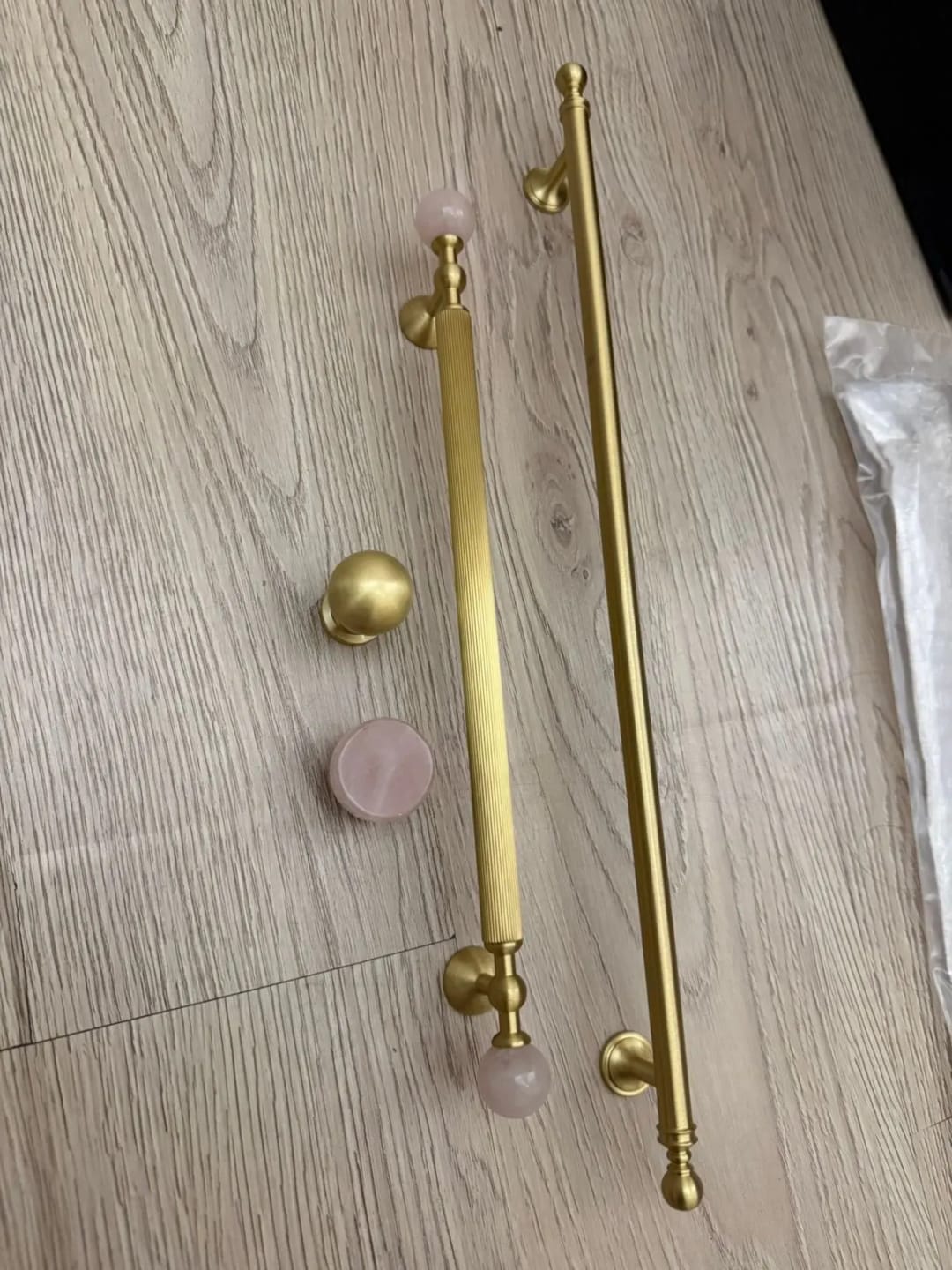 Customer photo review of Classic Ball Solid Brass Cabinet Knob, Brushed Brass