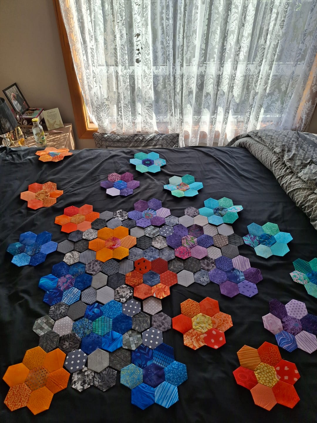 Customer photo review of TACK IT EASY 1 1/2" HALF HEXAGON TEMPLATE