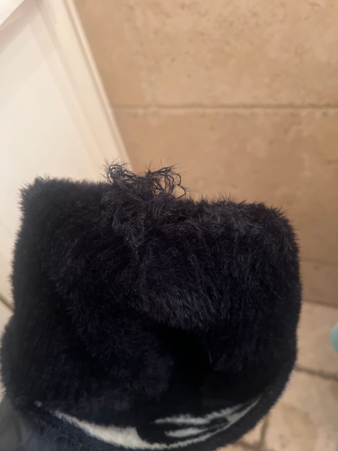 Customer photo review of 'Brrrrr' Fur Beanie Hat