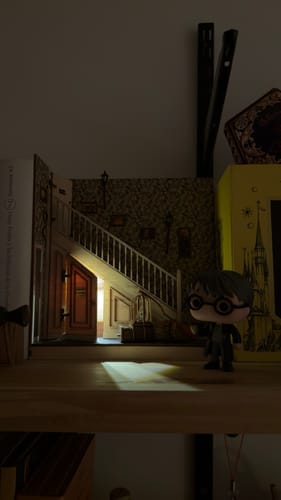 Customer photo review of Cupboard Under The Stairs Book Nook | LKWood