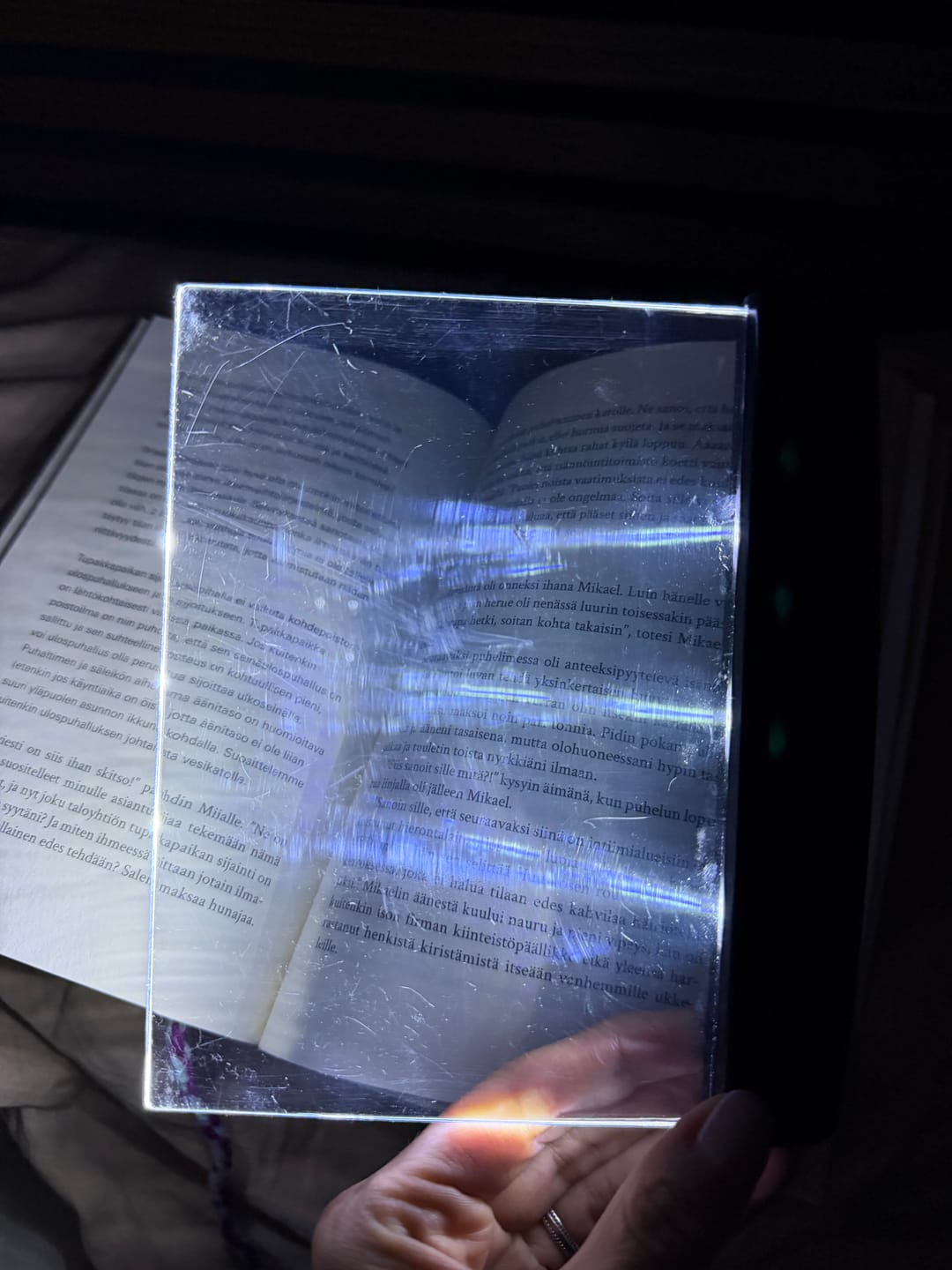 Customer photo review of ReadShine™ Ultra-Thin Reading Light