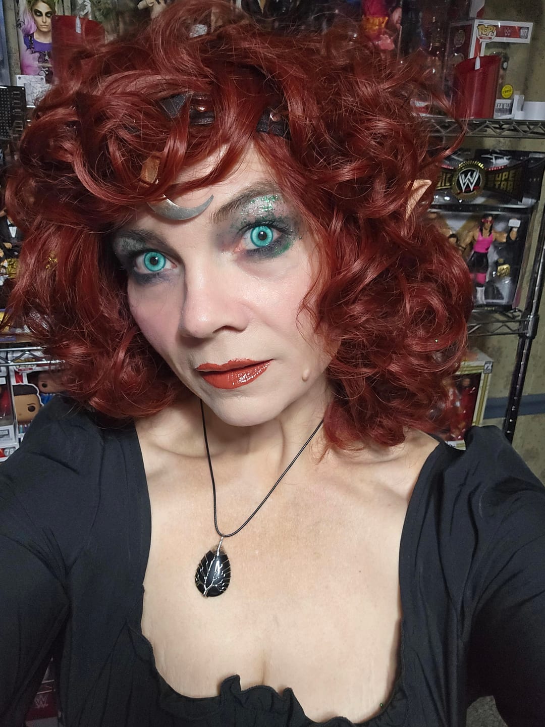 Customer photo review of Cosplay Fairy Mint Green Colored Contact Lenses