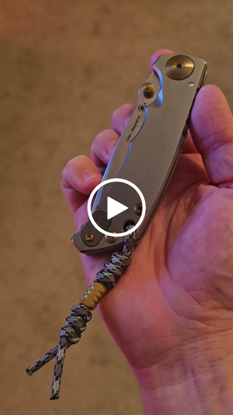 Customer video review of Spartan Blades Harsey Folder SHF - Stonewash Titanium, Bronze Hardware, MagnaCut - Made in USA (SF5SWBZ)
