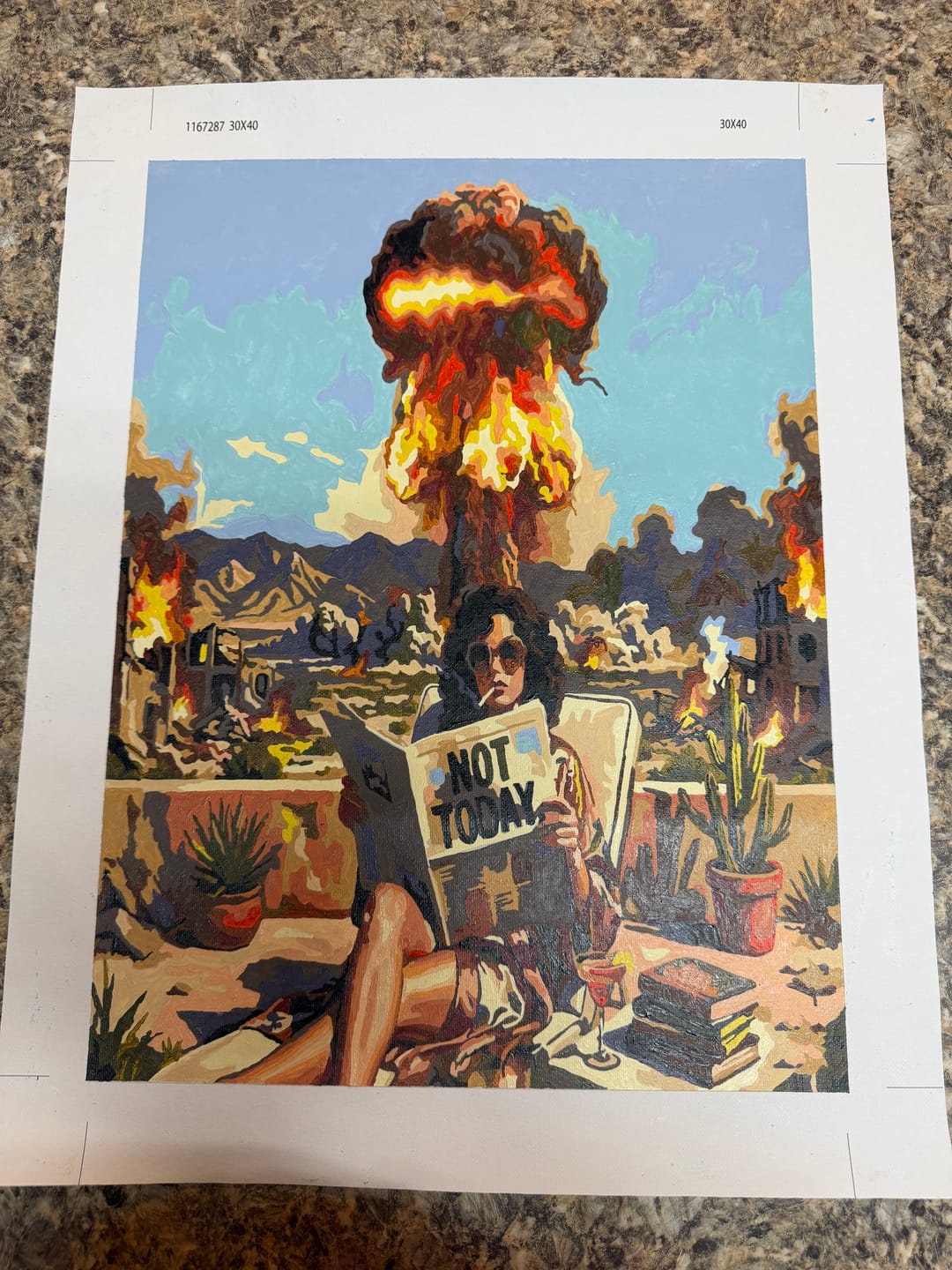 Customer photo review of Not Today (Paint by Numbers)