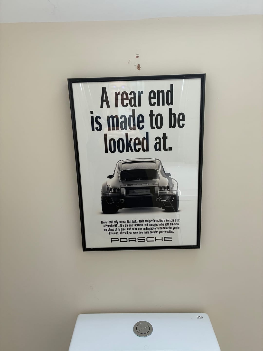 Customer photo review of Porsche 911 ' A rear end is made to be looked at' Classic Advert Poster