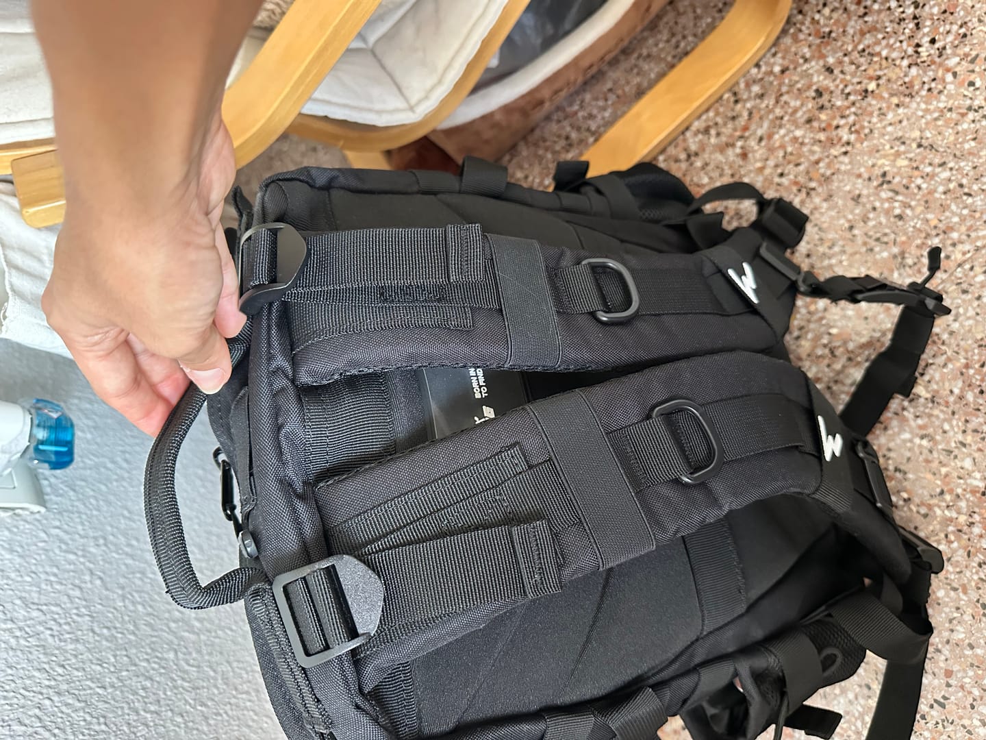 Customer photo review of Mochila Táctica 25L All in Negro