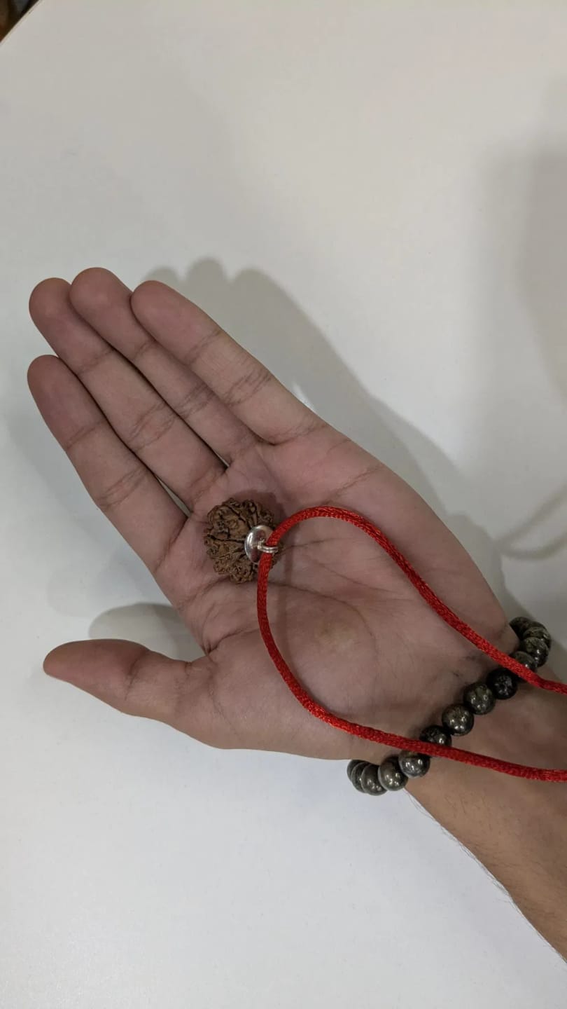 Customer photo review of Nepal Origin 9 Mukhi Rudraksha – 100% Natural & Certified