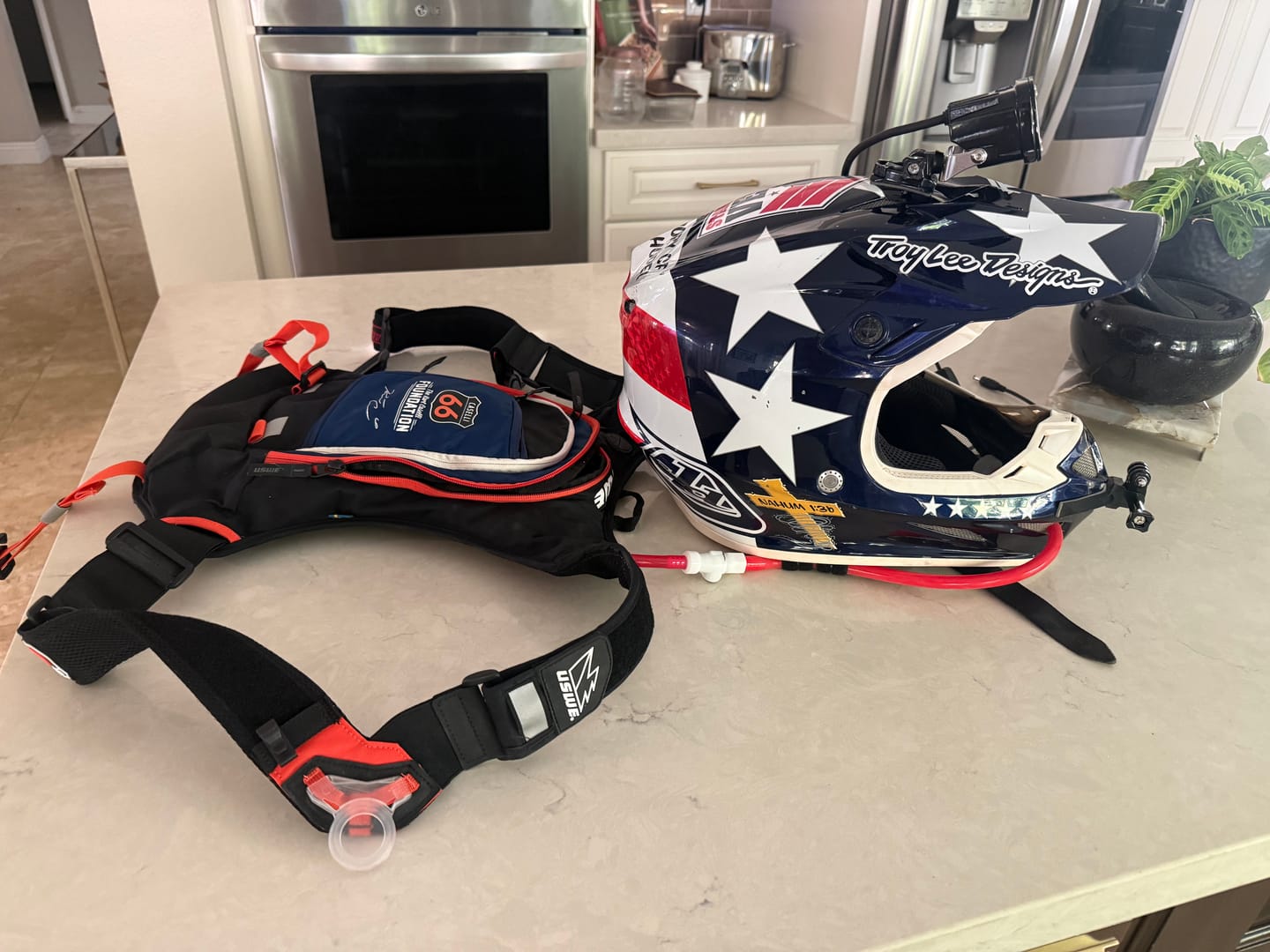 Customer photo review of Helmet Handsfree Kit / With Drink Tube, Quick Connector & Velcro Attachment