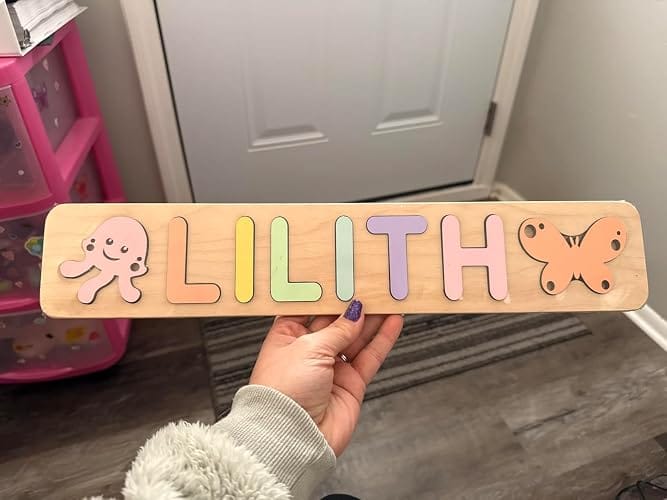 Customer photo review of Personalized Wooden Name Puzzle
