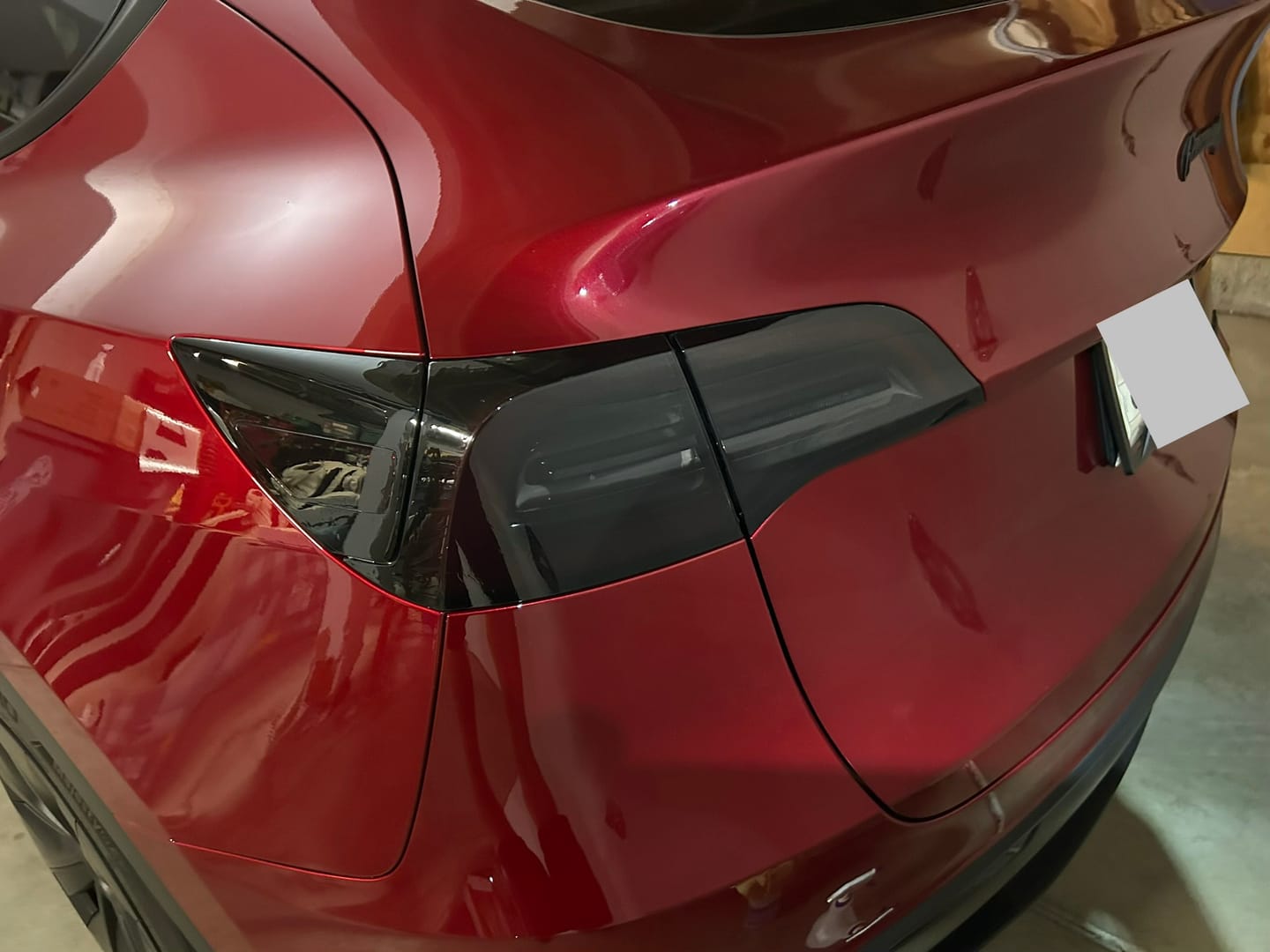 Customer photo review of Smoked Tint TPU Headlight and Taillight Protection Film for Tesla Model 3/Y (2017-2026)