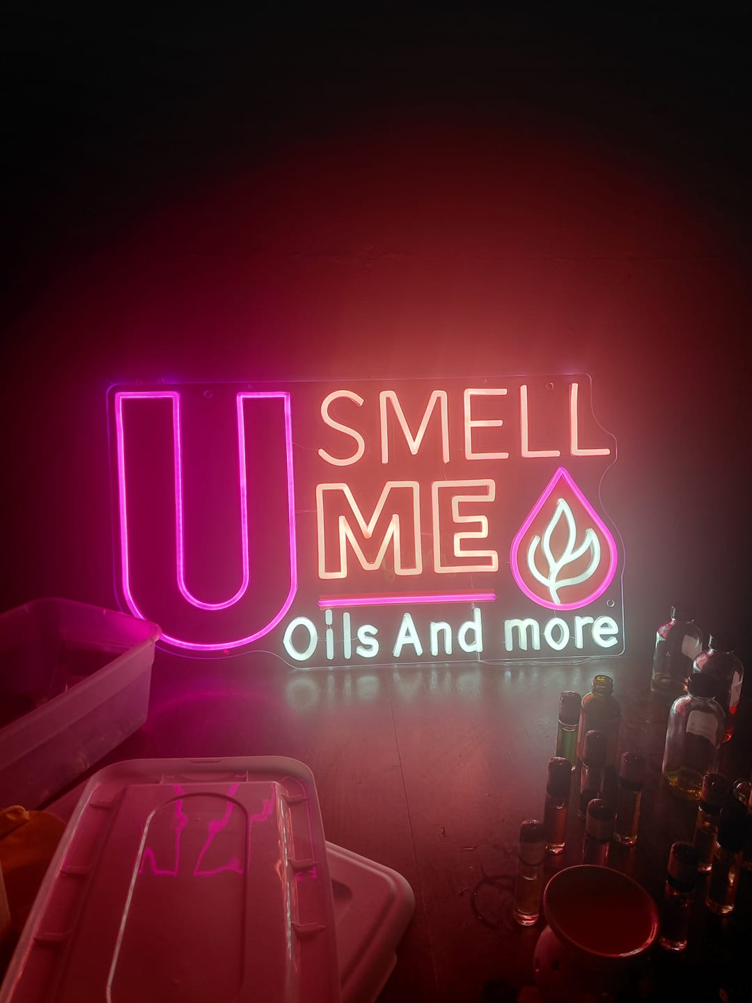 Customer photo review of U Smell Me Oils And More | LED NEON SIGN