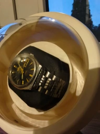 Customer photo review of Remontoir Montre Automatique Blanche – Moteur Mabuchi Silencieux