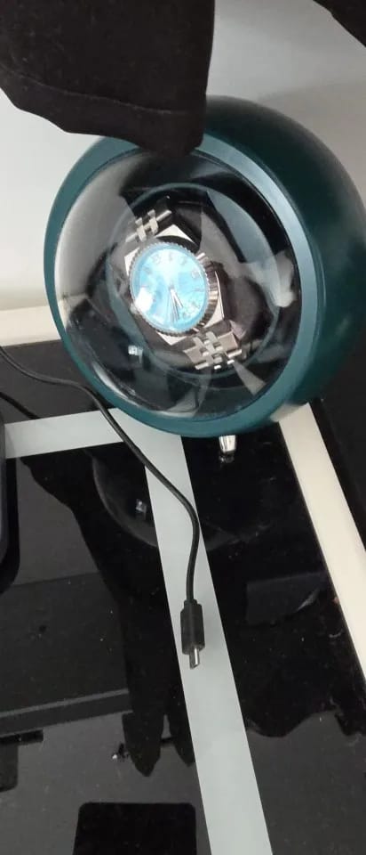Customer photo review of Remontoir Montre Automatique Blanche – Moteur Mabuchi Silencieux
