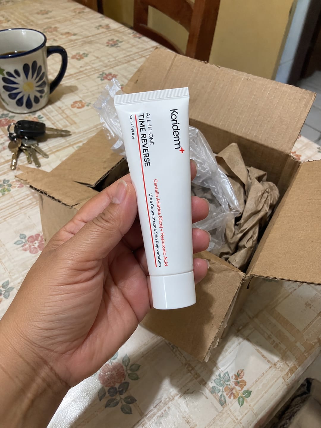 Customer photo review of Koriderm · Crema antiedad con Centella