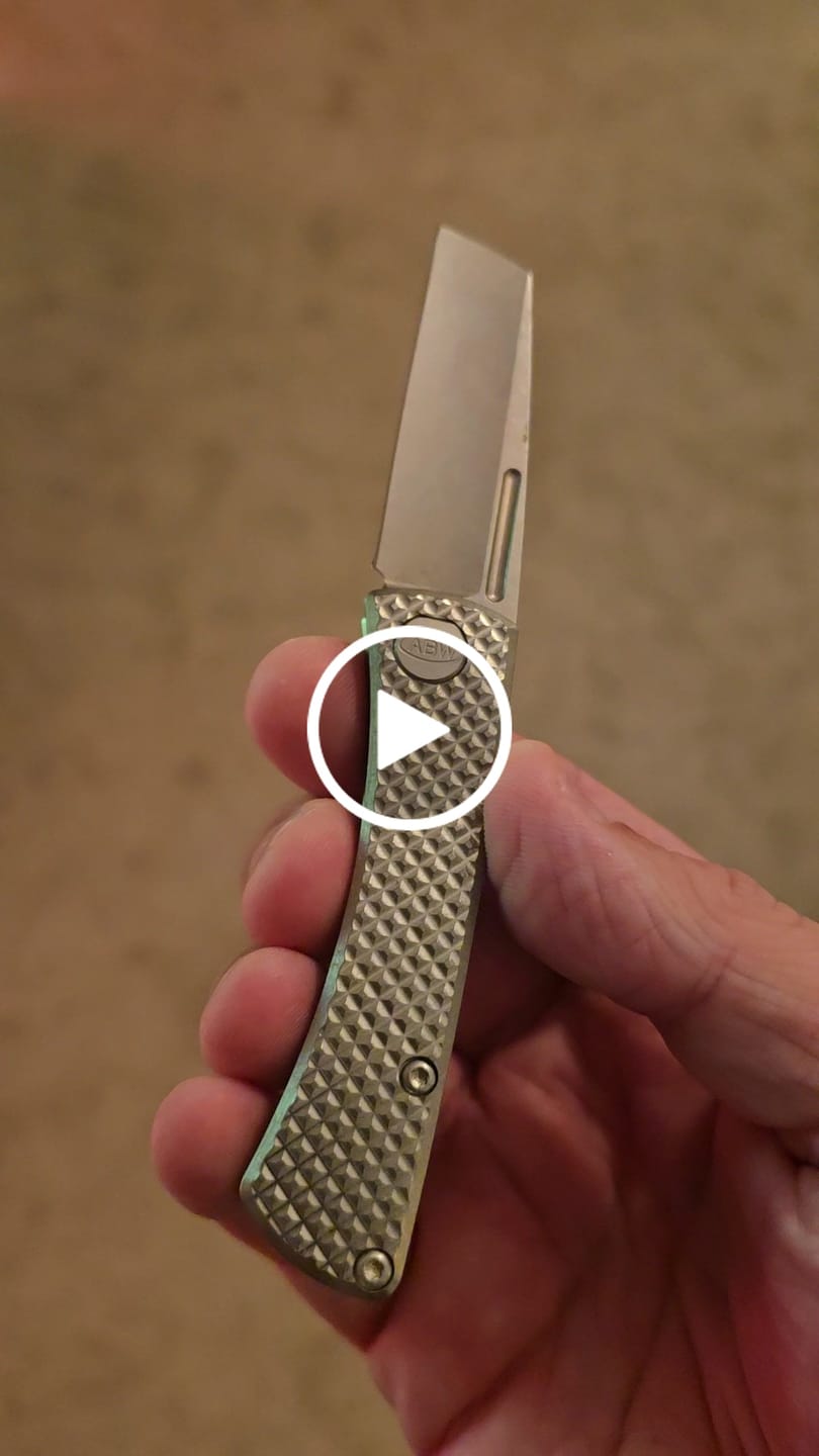 Customer video review of ABW Slip Joint 2.25" – Diamond Milled Titanium, MagnaCut Stonewash Wharncliffe – Made in USA