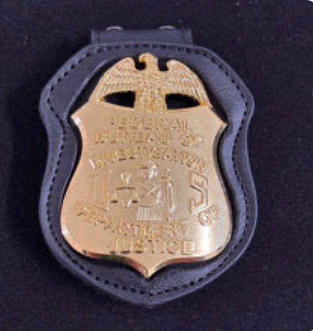 Customer photo review of Department Of Justice FBI Badge Replica Movie Props
