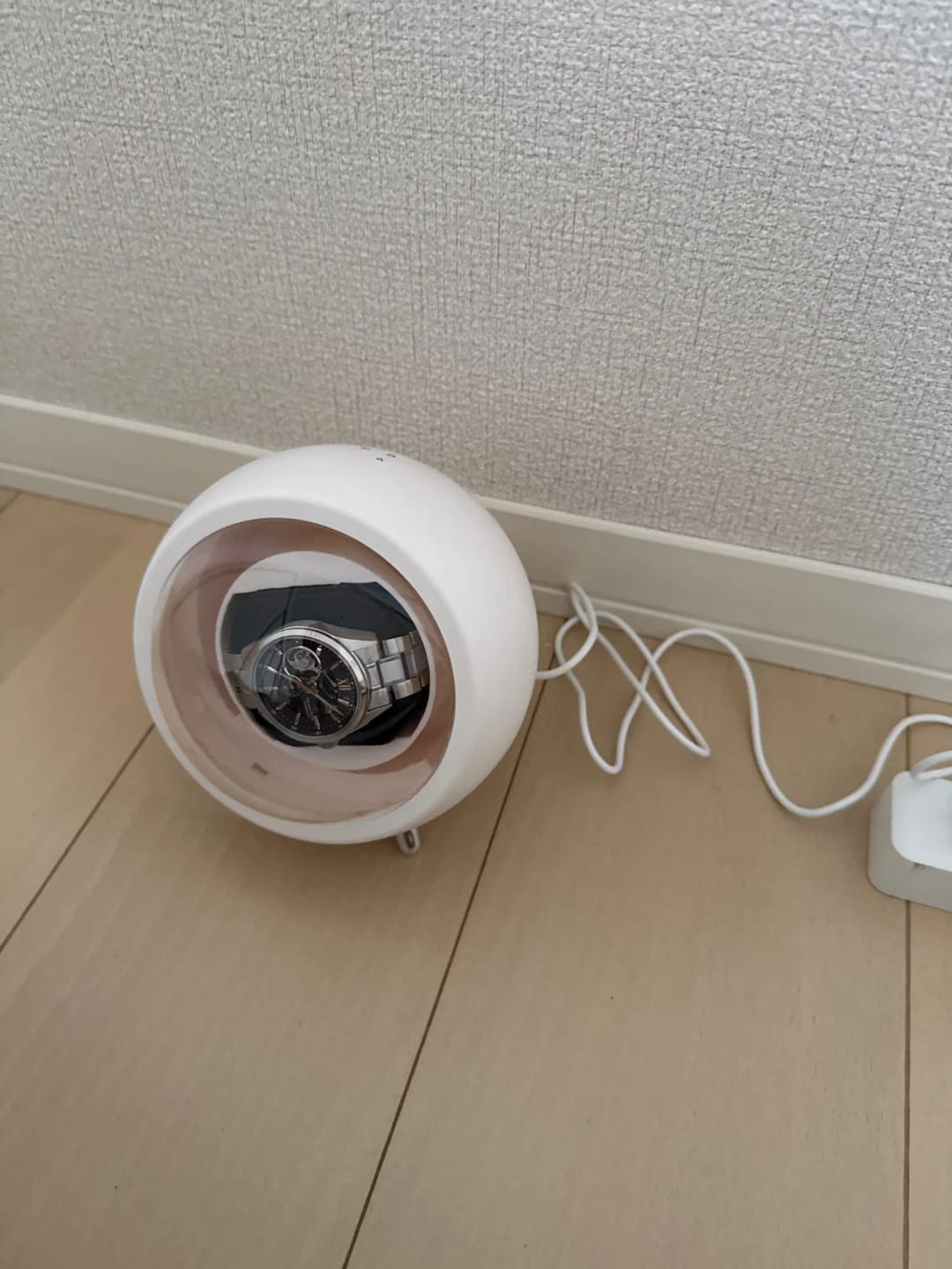 Customer photo review of Remontoir Montre Automatique Blanche – Moteur Mabuchi Silencieux