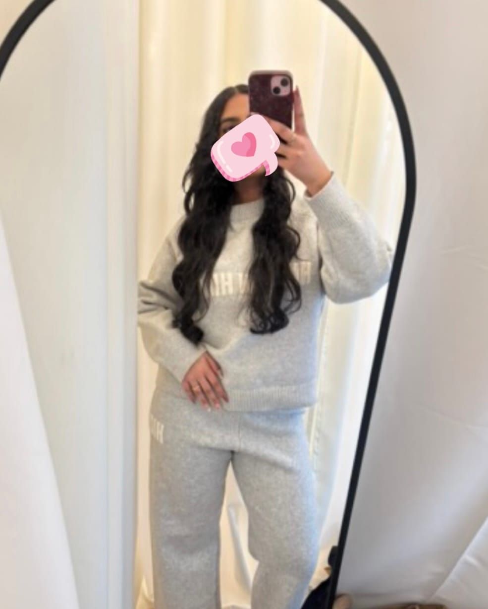 Customer photo review of KNIT SWEATER LIGHT GREY