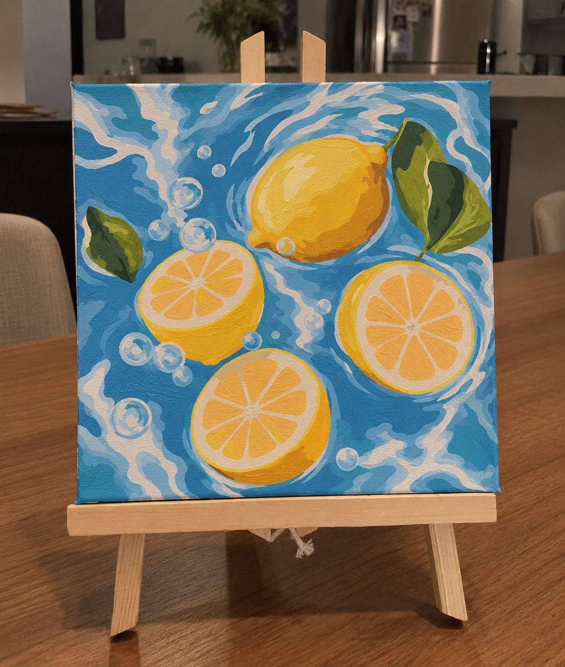 Customer photo review of Mini Peinture par Numéros 20x20cm avec cadre Brise de Citrus