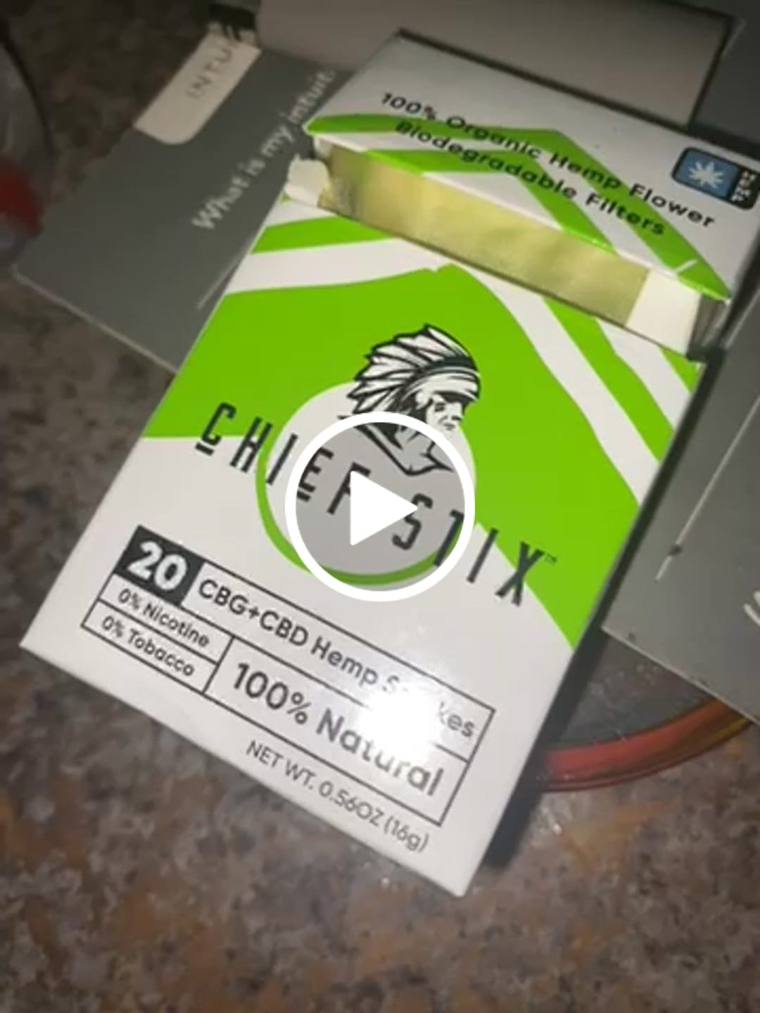 Customer video review of Chief Stix 20ct CBD + CBG Hemp Smokes