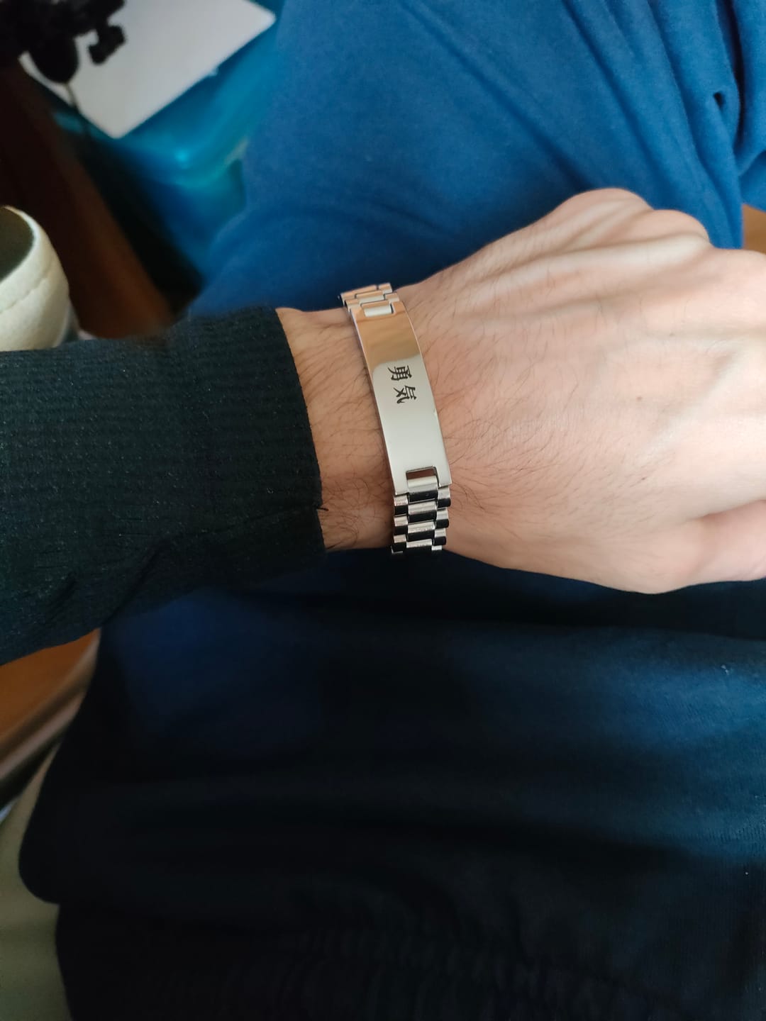Customer photo review of Bracelet Japonais Personnalisé Homme