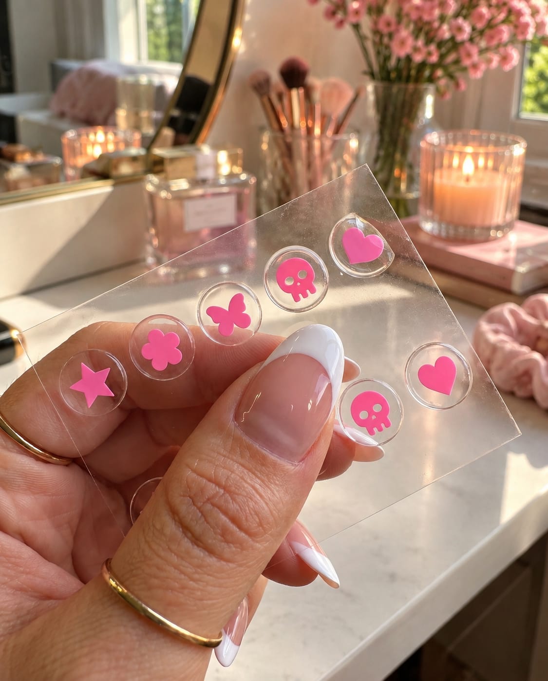 Customer photo review of Nailo™ SafeSip — Pegatinas Detectoras para Bebidas