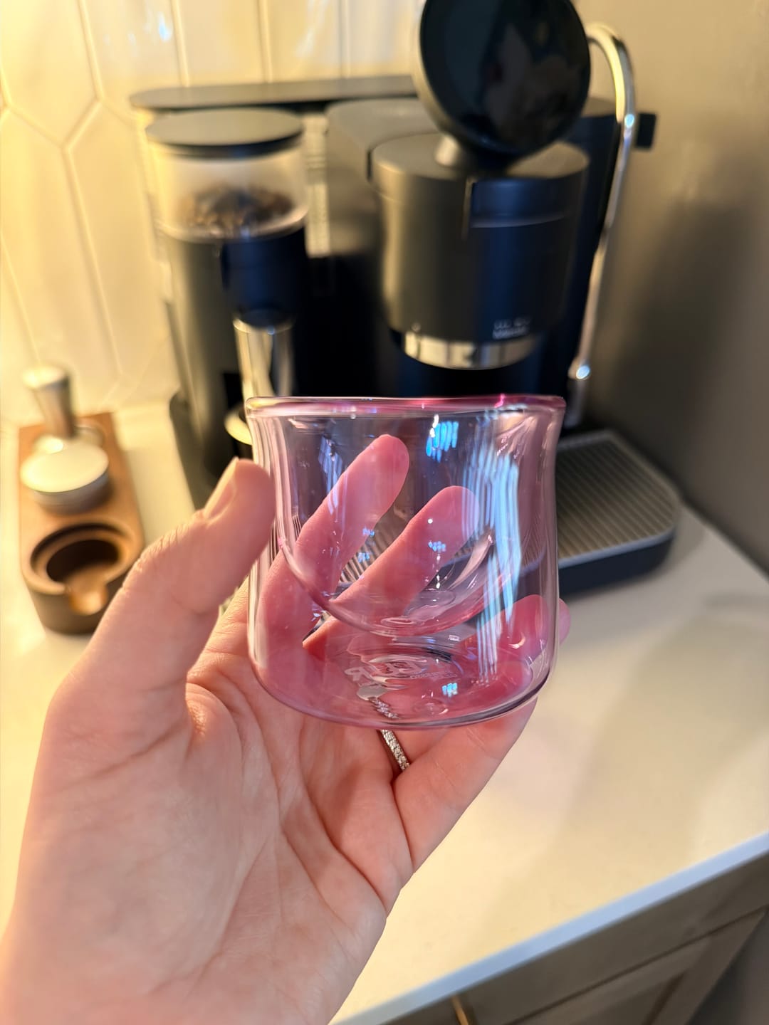 Customer photo review of FLUR Espresso Glasses