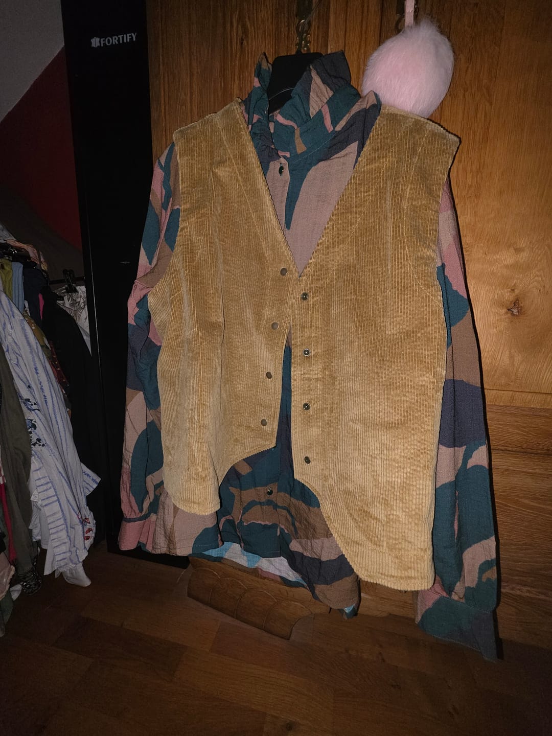Customer photo review of Veston Jean - Velours côtelé lichen doré