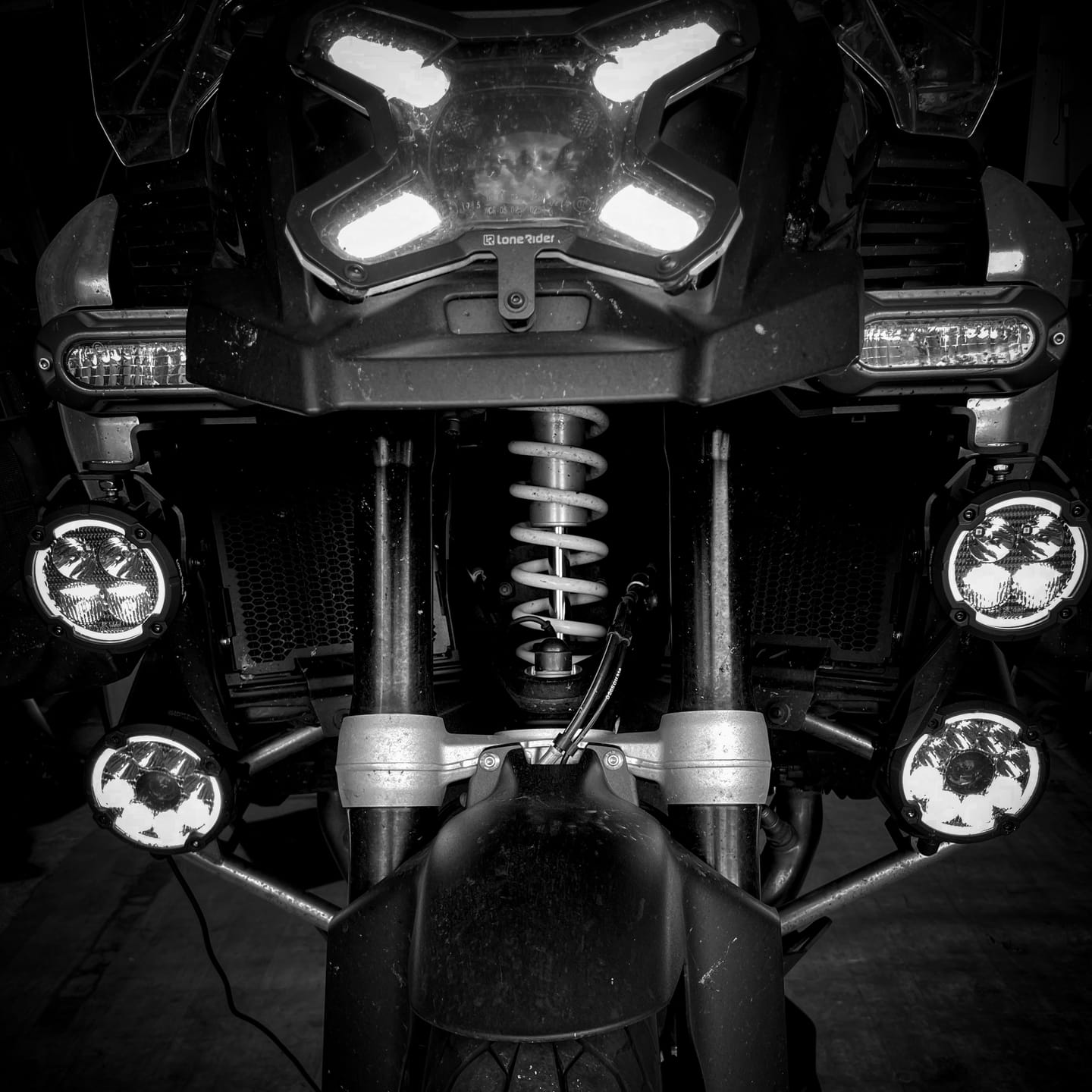 Customer photo review of Under Nose Mount for Motorcycle Lights