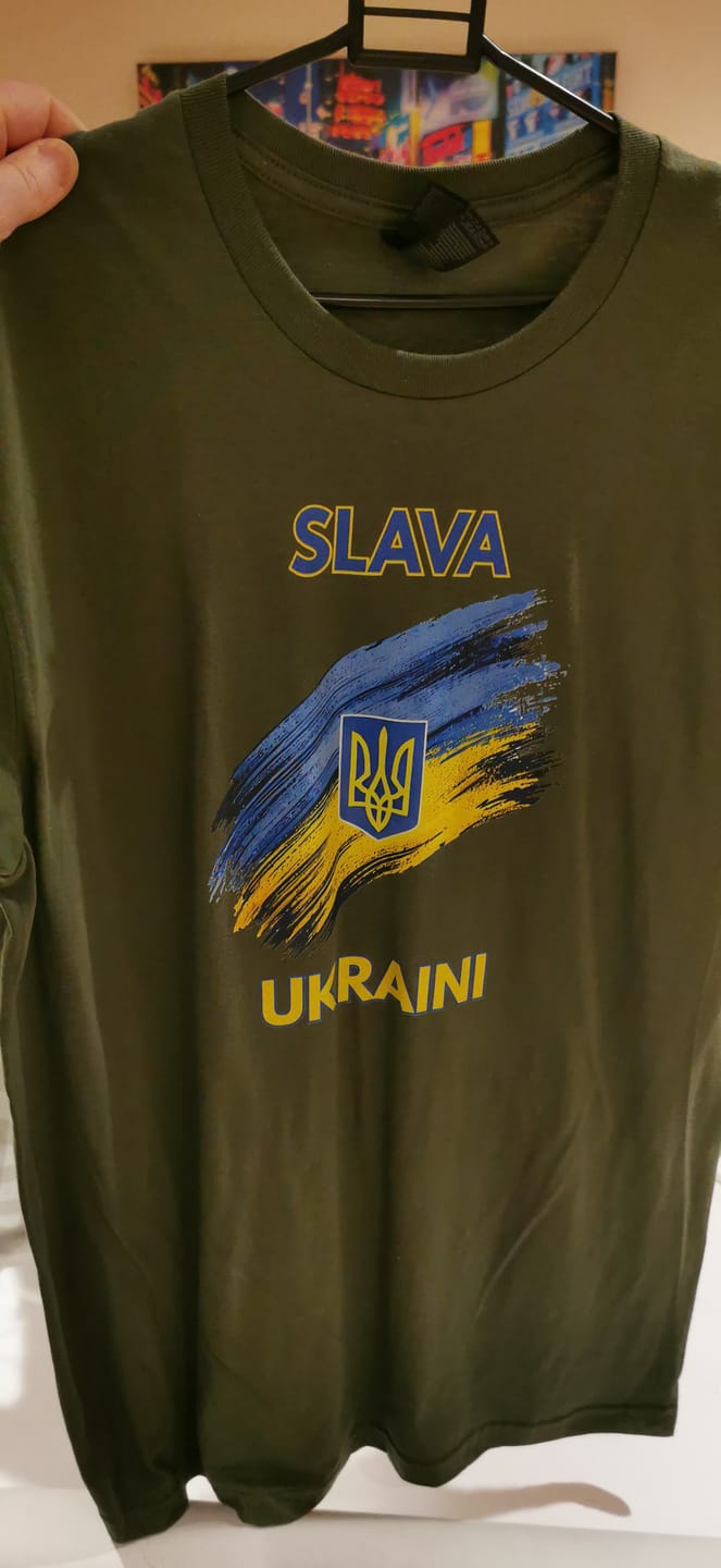 Customer photo review of Slava Ukraini T-Shirt