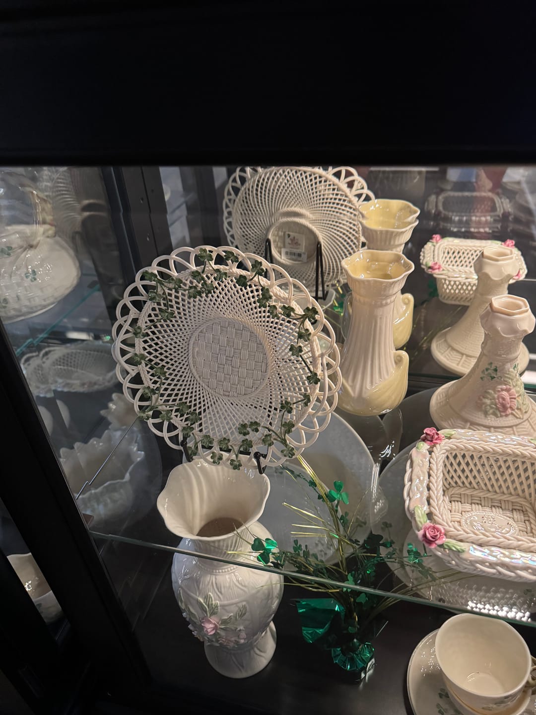 Customer photo review of Belleek Classic Shamrock Heritage Basket