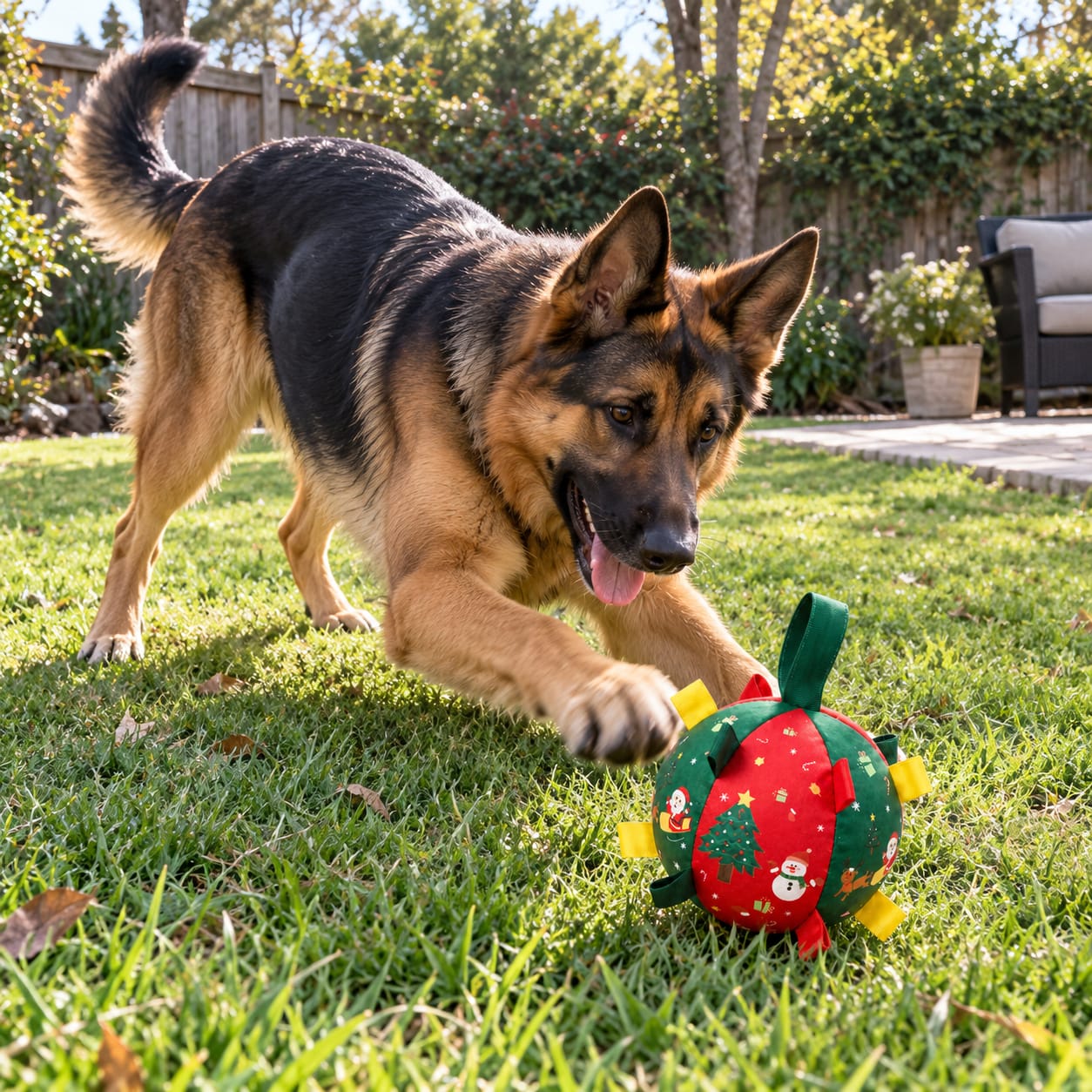 Customer photo review of JollyPup™ Christmas Play Ball