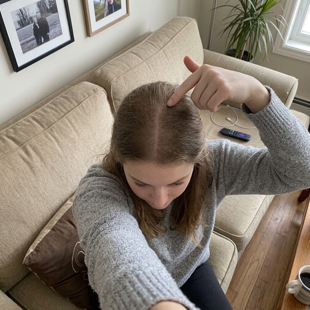 Customer photo review of DermoStrand Hair Growth Roll on Serum