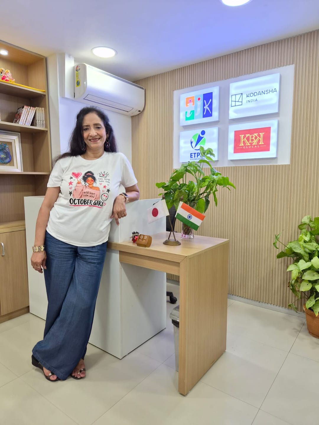 Customer photo review of Wild Heart Calm Mind October Girl Exclusive Premium Birthday T-shirt for Women