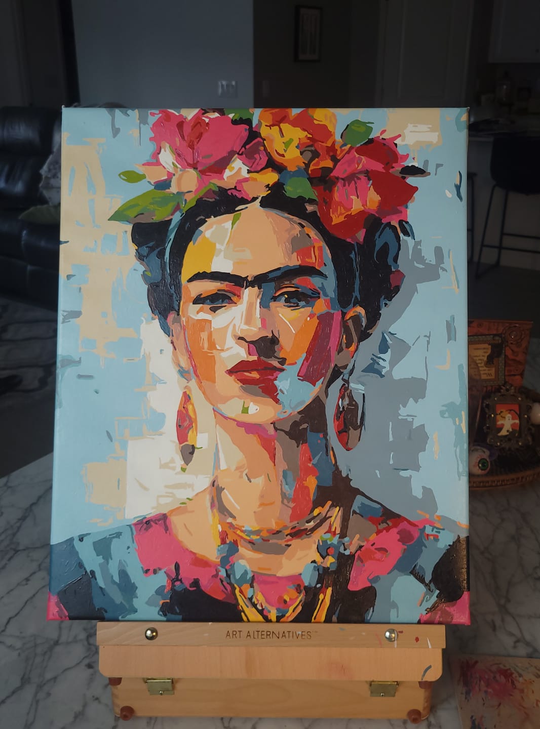 Customer photo review of Expressive Frida | Paint by Number