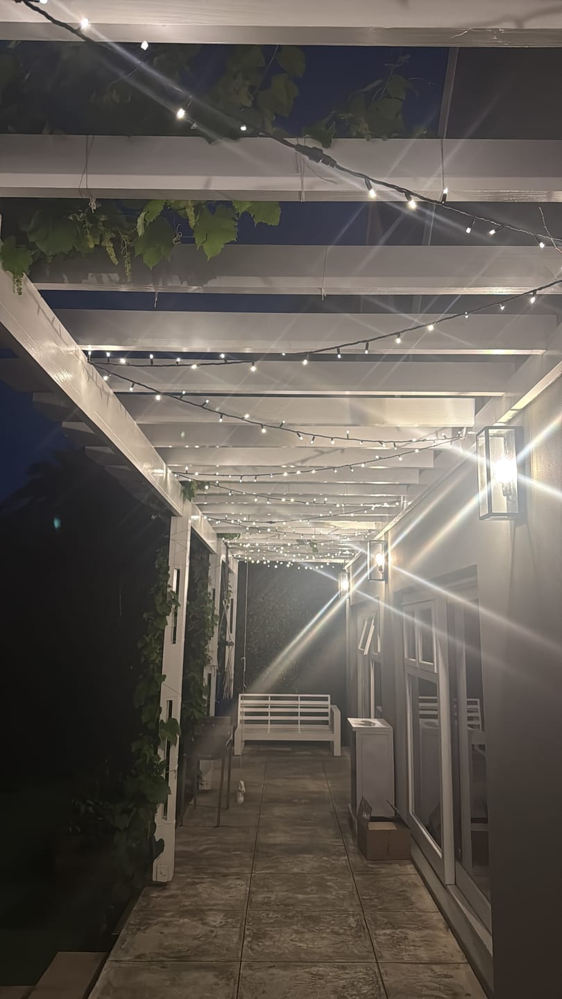 Customer photo review of Outdoor Heavy Duty Fairy Lights 10m Warm White - Black String