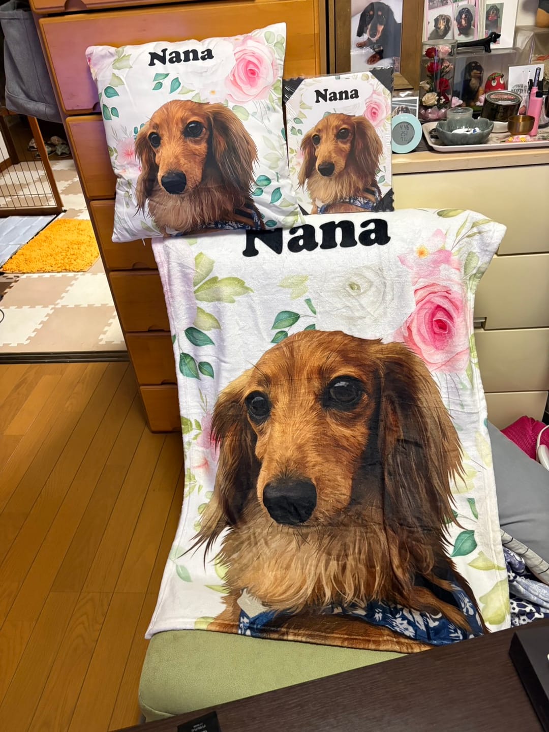 Customer photo review of Petcanva©オーダーメイド ペット似顔絵【3点セット】