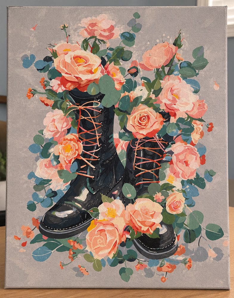 Customer photo review of Bottines fleuries