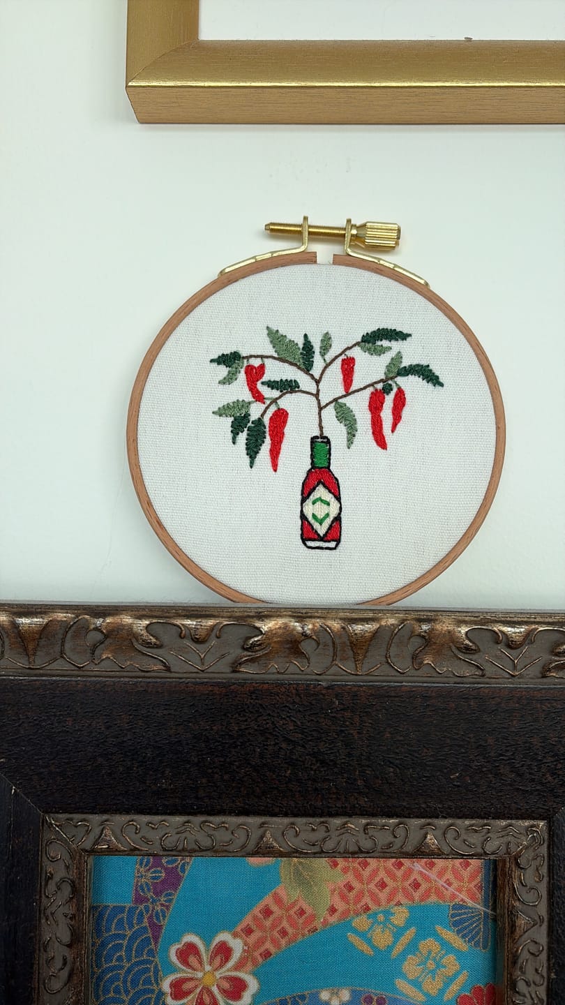 Customer photo review of Tabasco Chillies Embroidery Kit